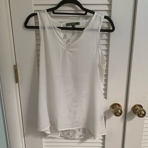 White Sleeveless Blouse
